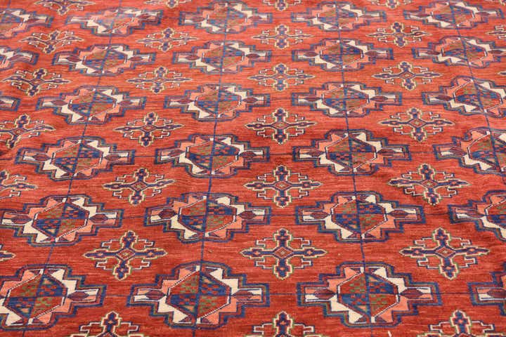 9' 10 x 13' 2 Hand Knotted Torkaman Wool Rug