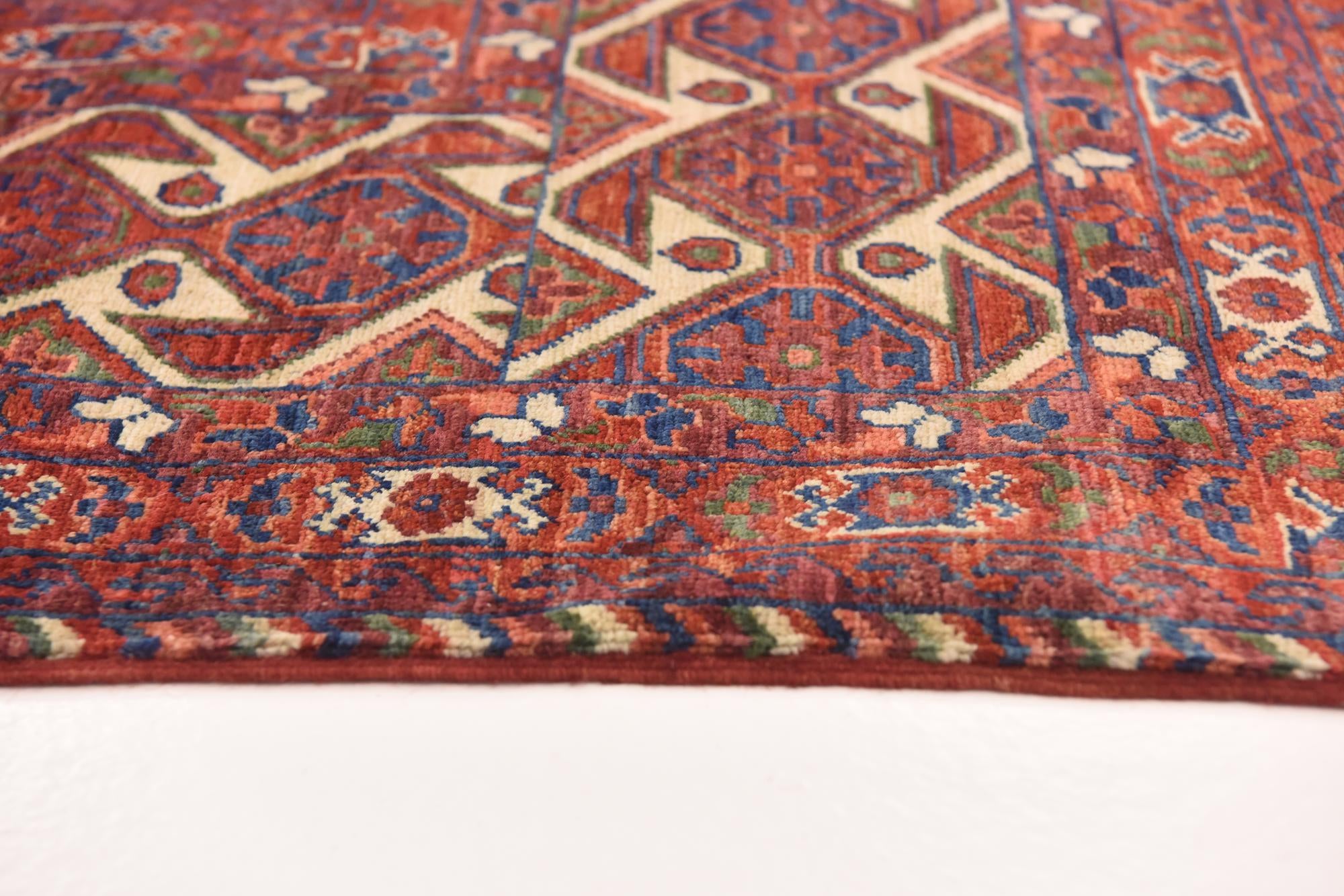 9' 10 x 13' 2 Hand Knotted Torkaman Wool Rug
