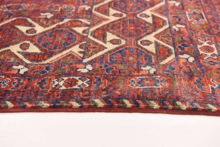 9' 10 x 13' 2 Hand Knotted Torkaman Wool Rug