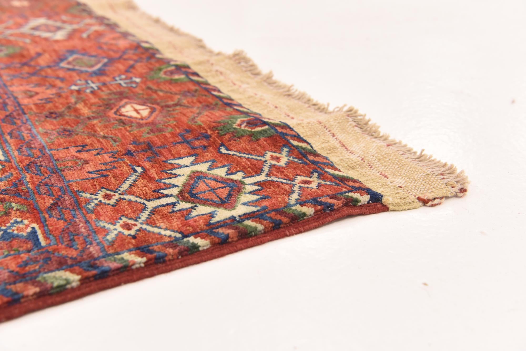 9' 10 x 13' 2 Hand Knotted Torkaman Wool Rug
