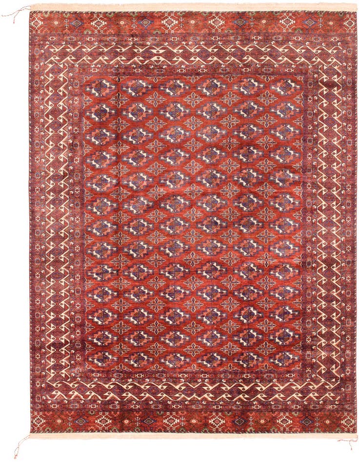 Detail image of 9' 10 x 13' 2 Hand Knotted Torkaman Wool Rug
