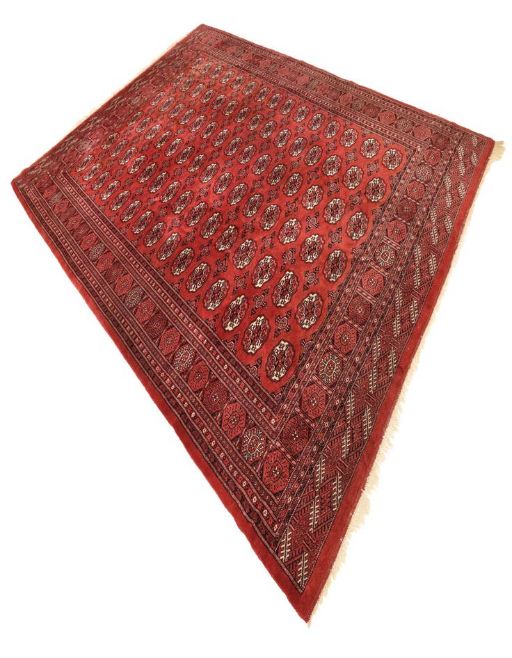 Detail image of 8' 4 x 11' 6  Hand Knotted Torkaman Persian Wool Rug