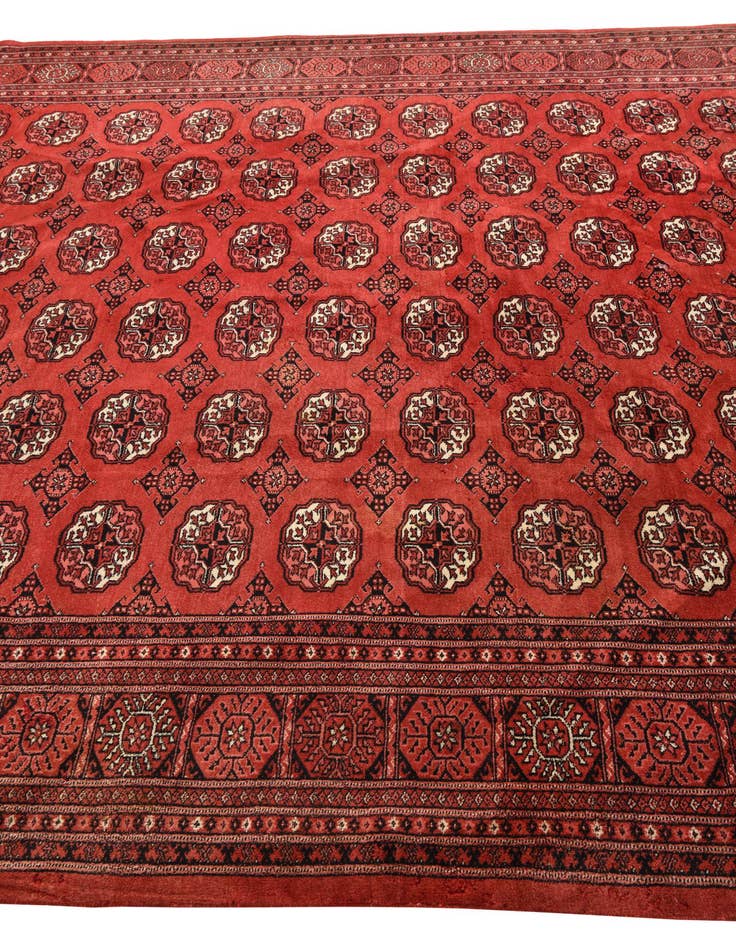 Detail image of 8' 4 x 11' 6  Hand Knotted Torkaman Persian Wool Rug