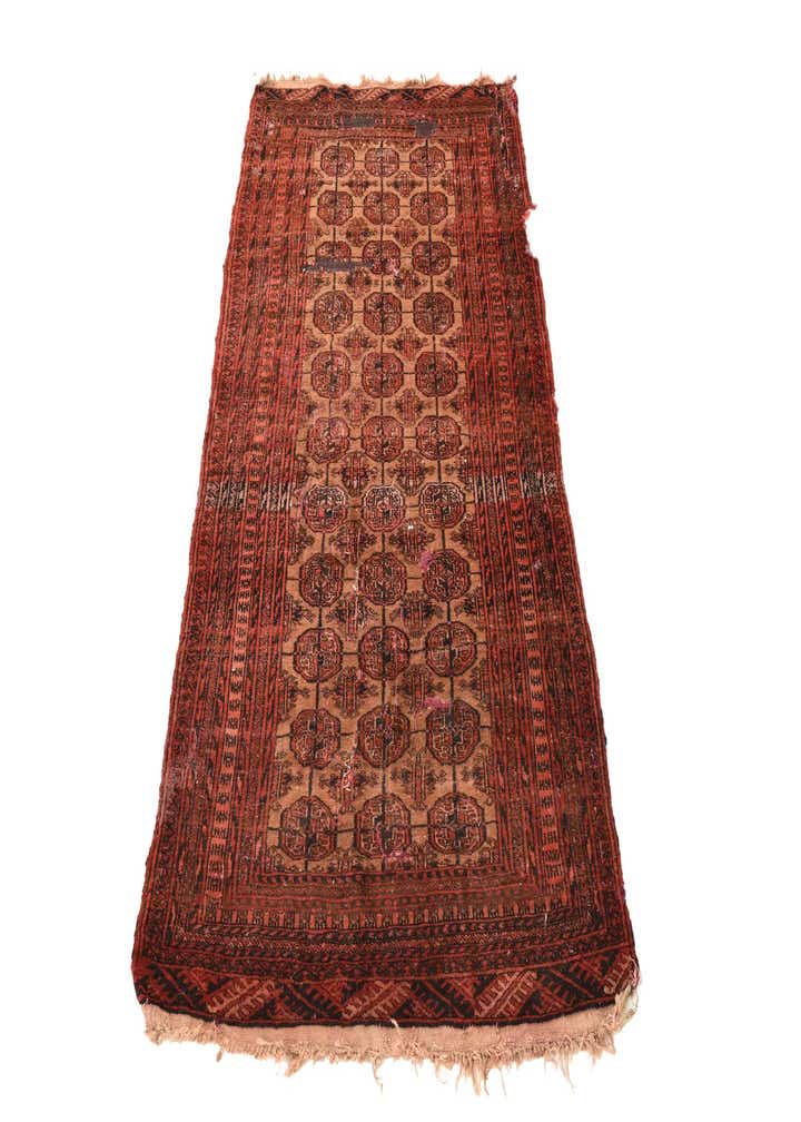 2' 9 x 4' 9 Hand Knotted Torkaman Persian Wool Rug