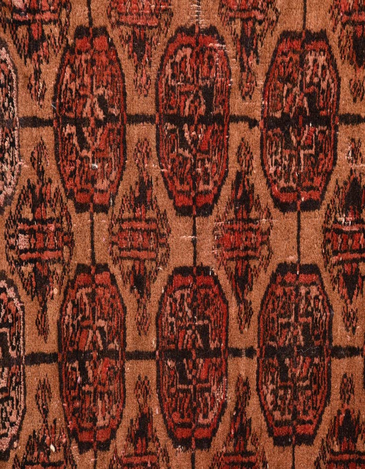 Detail image of 2' 9 x 4' 9 Hand Knotted Torkaman Persian Wool Rug