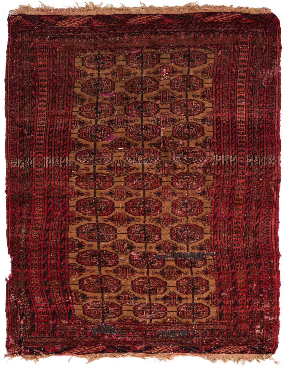 2' 9 x 4' 9 Hand Knotted Torkaman Persian Wool Rug