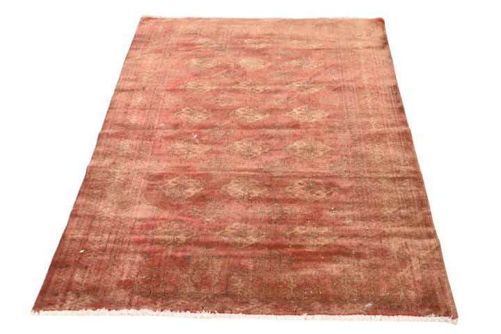 3' 5 x 4' 9 Hand Knotted Torkaman Persian Wool Rug