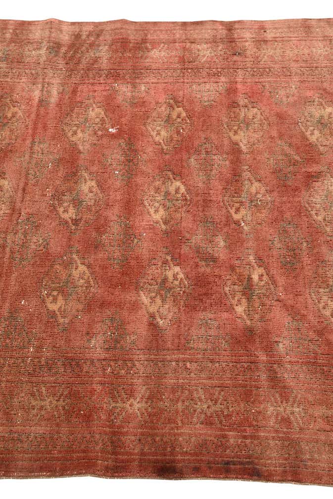 3' 5 x 4' 9 Hand Knotted Torkaman Persian Wool Rug