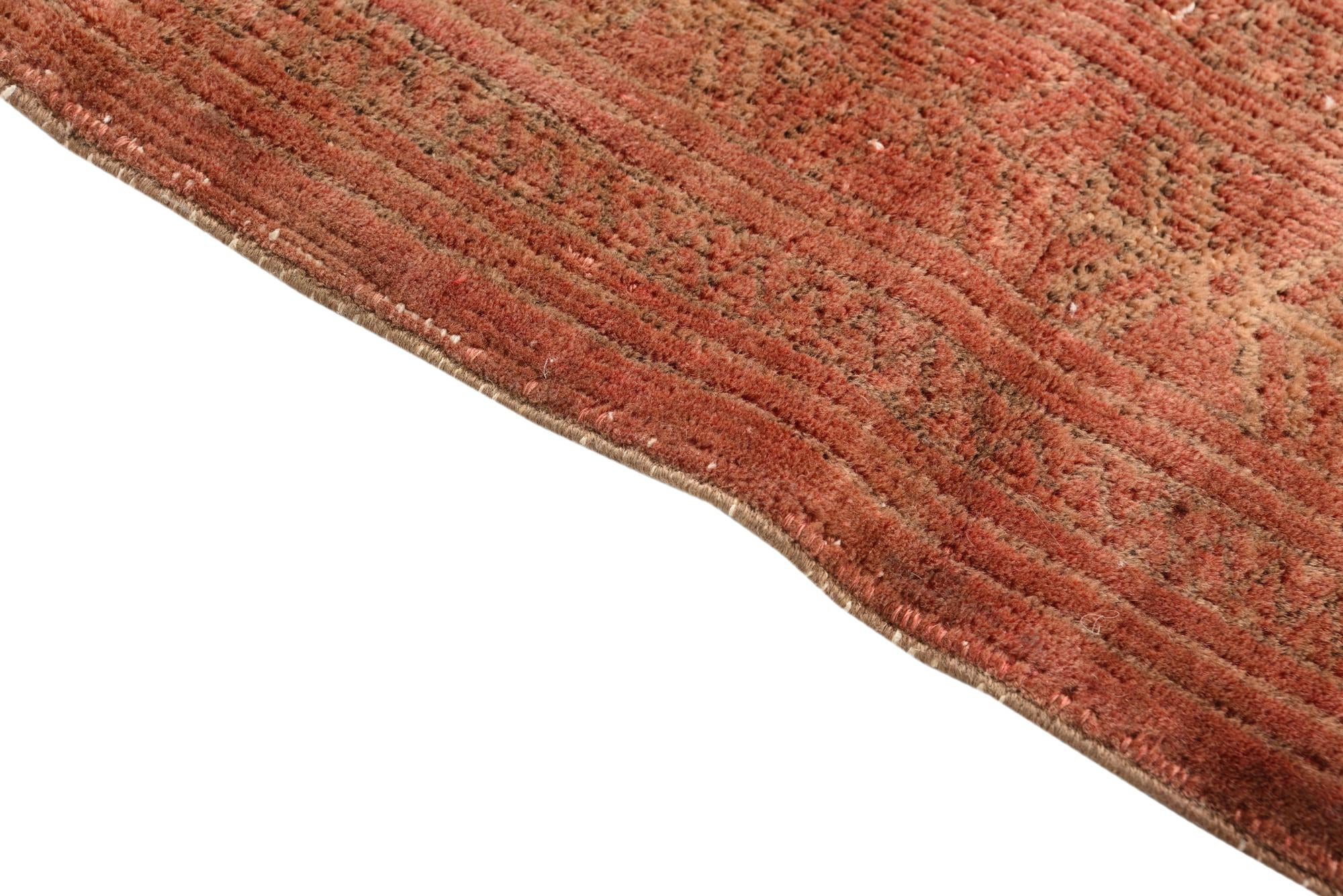 3' 5 x 4' 9 Hand Knotted Torkaman Persian Wool Rug
