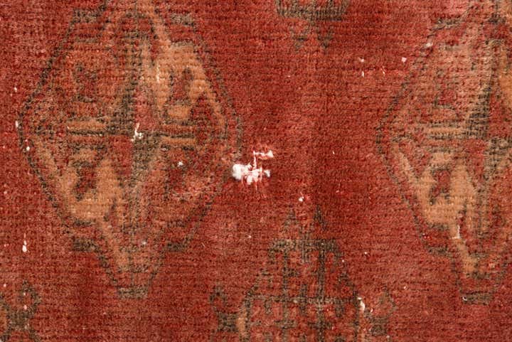 3' 5 x 4' 9 Hand Knotted Torkaman Persian Wool Rug
