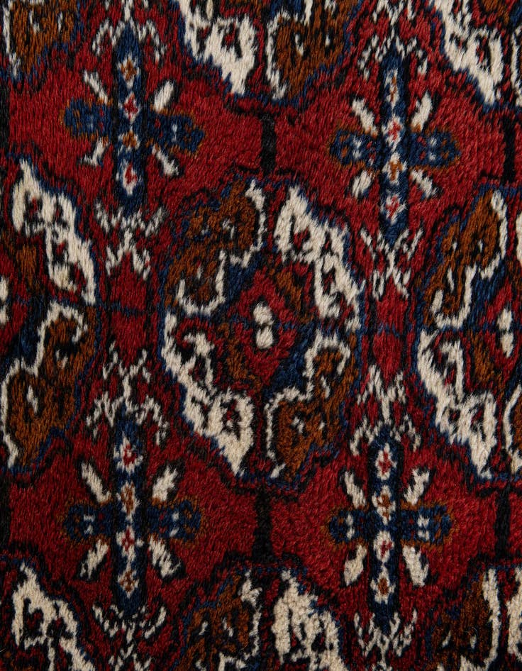 Detail image of 6' 6 x 9' 9 Hand Knotted Torkaman Wool Rug