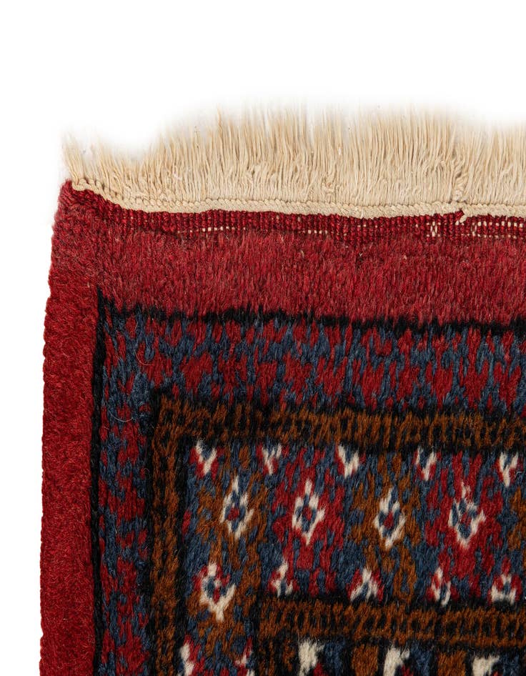 Detail image of 6' 6 x 9' 9 Hand Knotted Torkaman Wool Rug