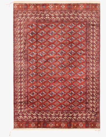 9' 10 x 13' 2 Hand Knotted Torkaman Wool Rug