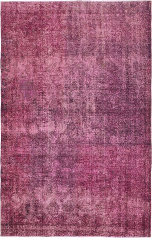 6' 3 x 9' 8 Hand Knotted Ultra Vintage Persian Wool Rug