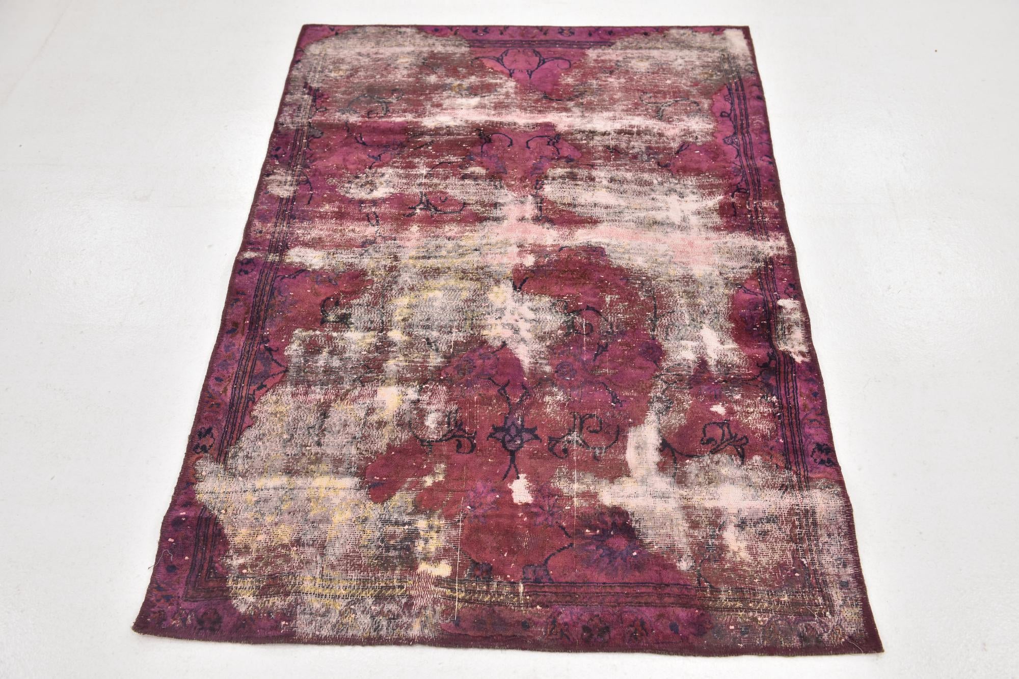 3' 6 x 5' 2 Hand Knotted Ultra Vintage Persian Wool Rug