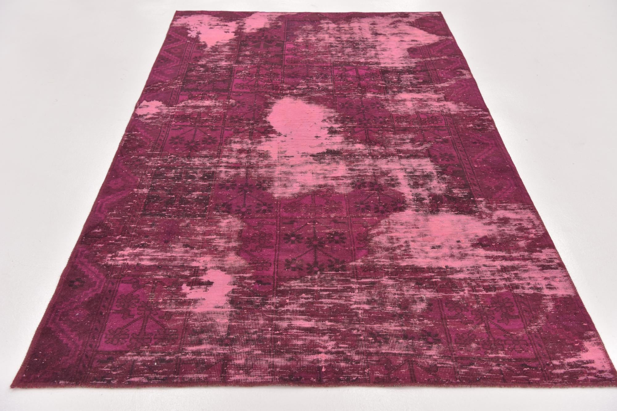 4' 7 x 7' 6 Hand Knotted Ultra Vintage Persian Wool Rug