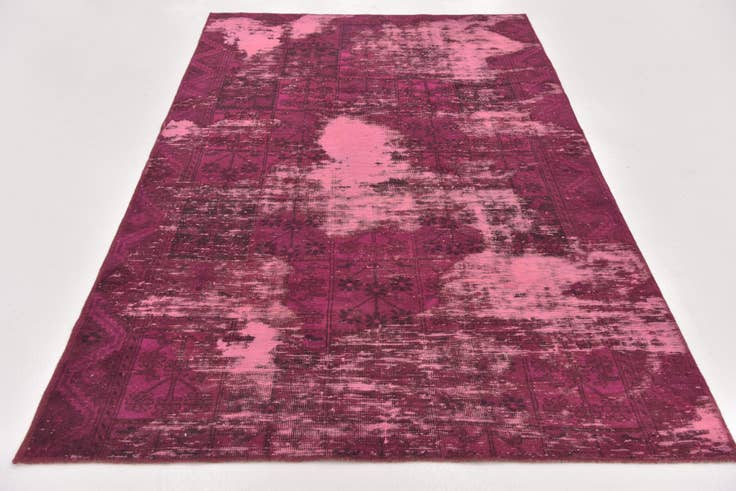Detail image of 4' 7 x 7' 6 Hand Knotted Ultra Vintage Persian Wool Rug