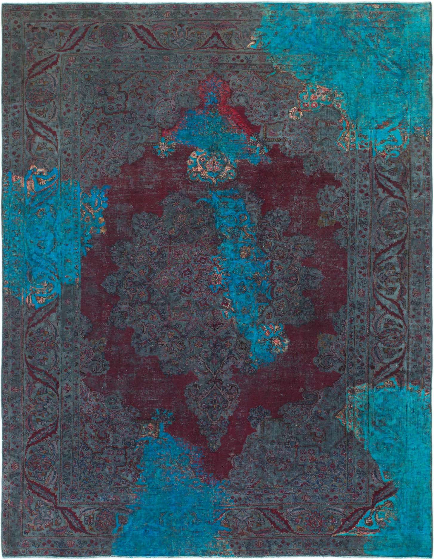 Primary image 7' 10 x 10' 10  Hand Knotted Ultra Vintage Persian Wool Rug