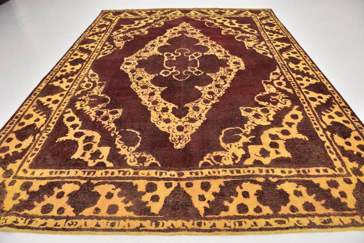 Detail image of 9' 7 x 12' 9 Hand Knotted Ultra Vintage Persian Wool Rug