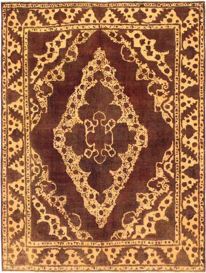 9' 7 x 12' 9 Hand Knotted Ultra Vintage Persian Wool Rug