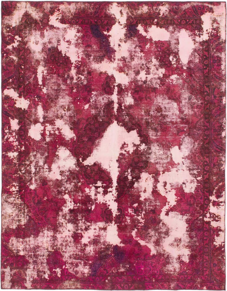Detail image of 8' 10 x 11' 8 Hand Knotted Ultra Vintage Persian Wool Rug