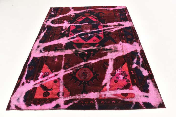 5' 3 x 6' 9 Hand Knotted Ultra Vintage Persian Wool Rug