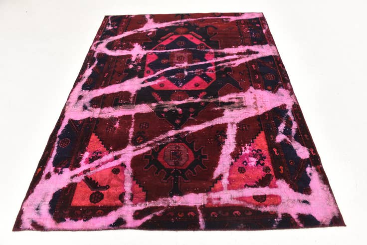 Detail image of 5' 3 x 6' 9 Hand Knotted Ultra Vintage Persian Wool Rug