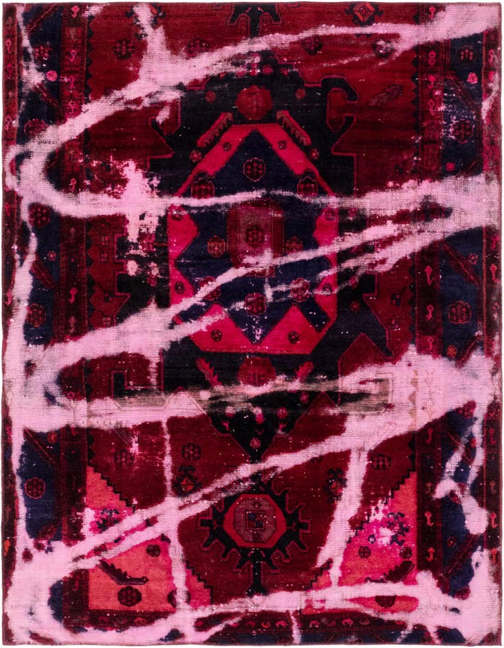 Detail image of 5' 3 x 6' 9 Hand Knotted Ultra Vintage Persian Wool Rug