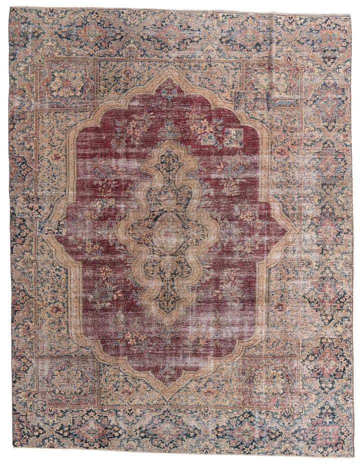  8' 10 x 13' 6  Hand Knotted Ultra Vintage Persian W...