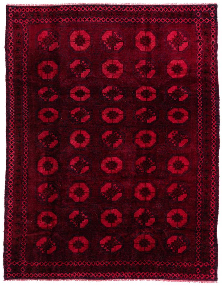 Detail image of 6' 3 x 9' Hand Knotted Ultra Vintage Wool Rug