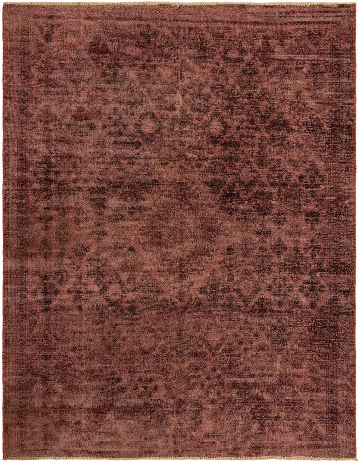 Detail image of 6' 6 x 9' 10 Hand Knotted Ultra Vintage Persian Wool Rug