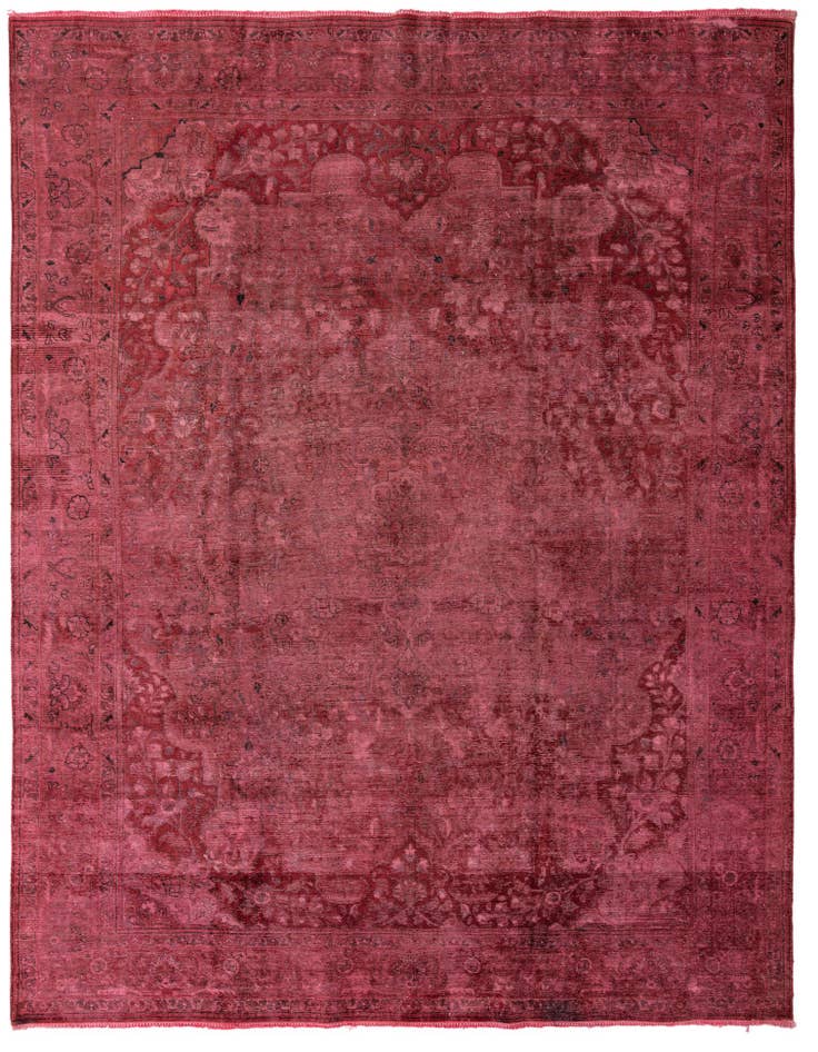 Detail image of 9' 8 x 13' Hand Knotted Ultra Vintage Persian Wool Rug