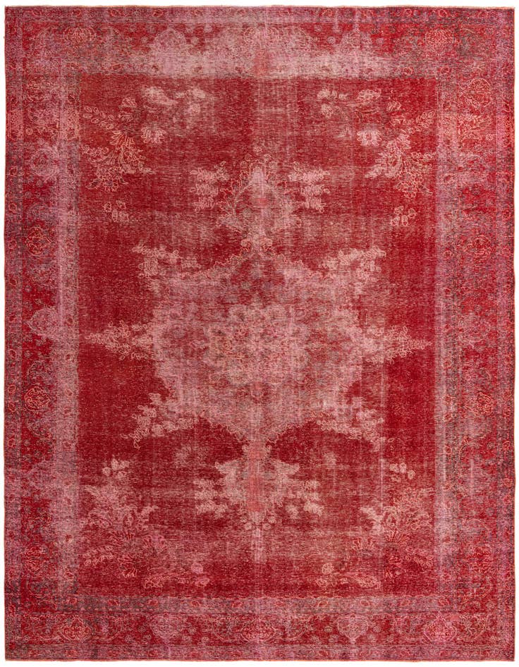 Detail image of 9' 7 x 12' 4 Hand Knotted Ultra Vintage Persian Wool Rug