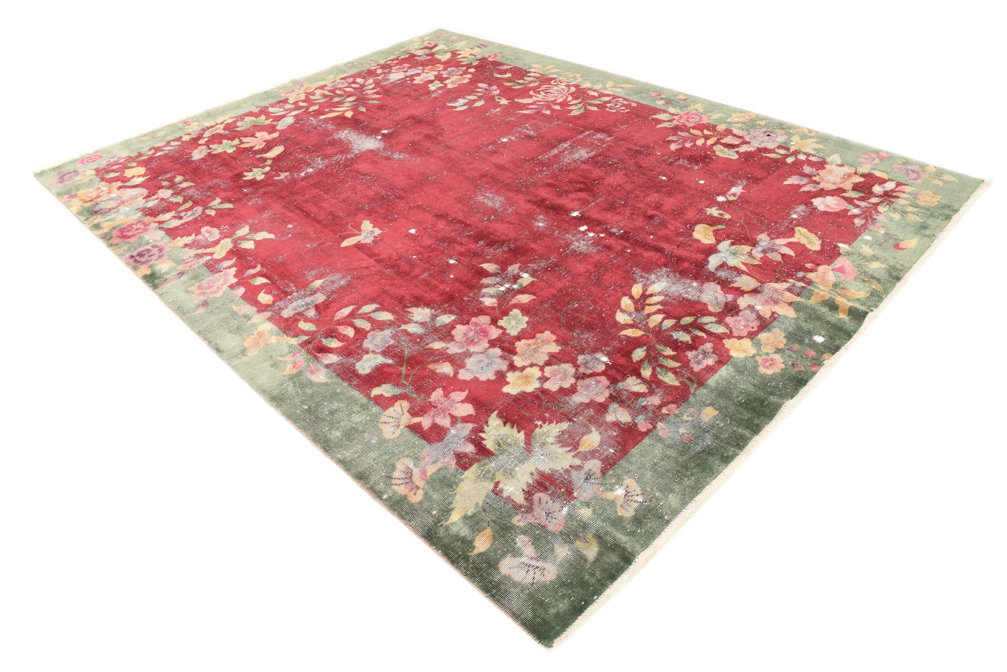 8' 5 x 10' 10 Hand Knotted Ultra Vintage Persian Wool Rug
