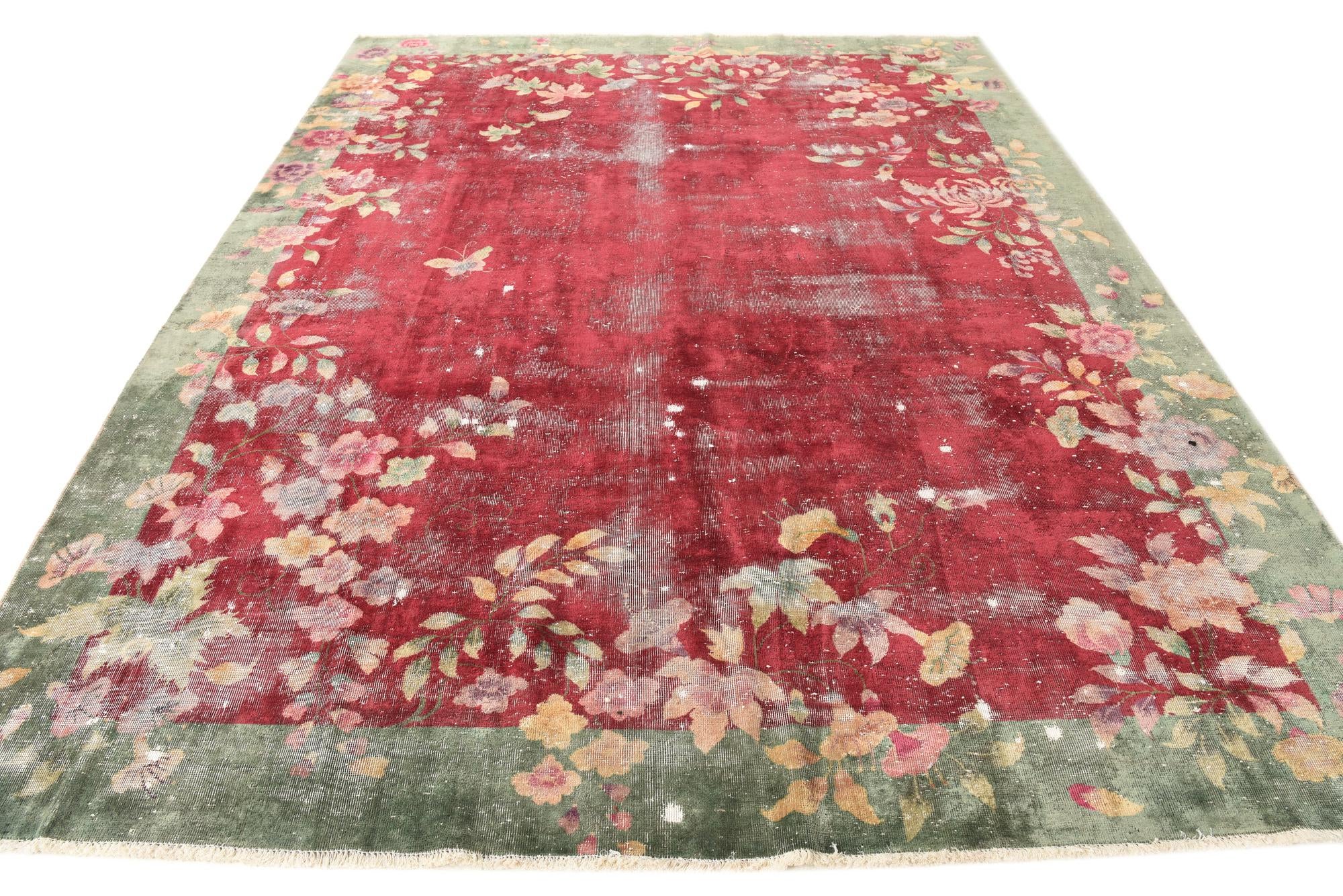 8' 5 x 10' 10 Hand Knotted Ultra Vintage Persian Wool Rug