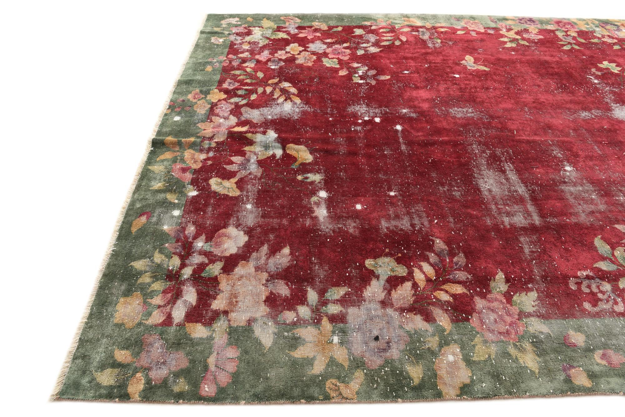 8' 5 x 10' 10 Hand Knotted Ultra Vintage Persian Wool Rug