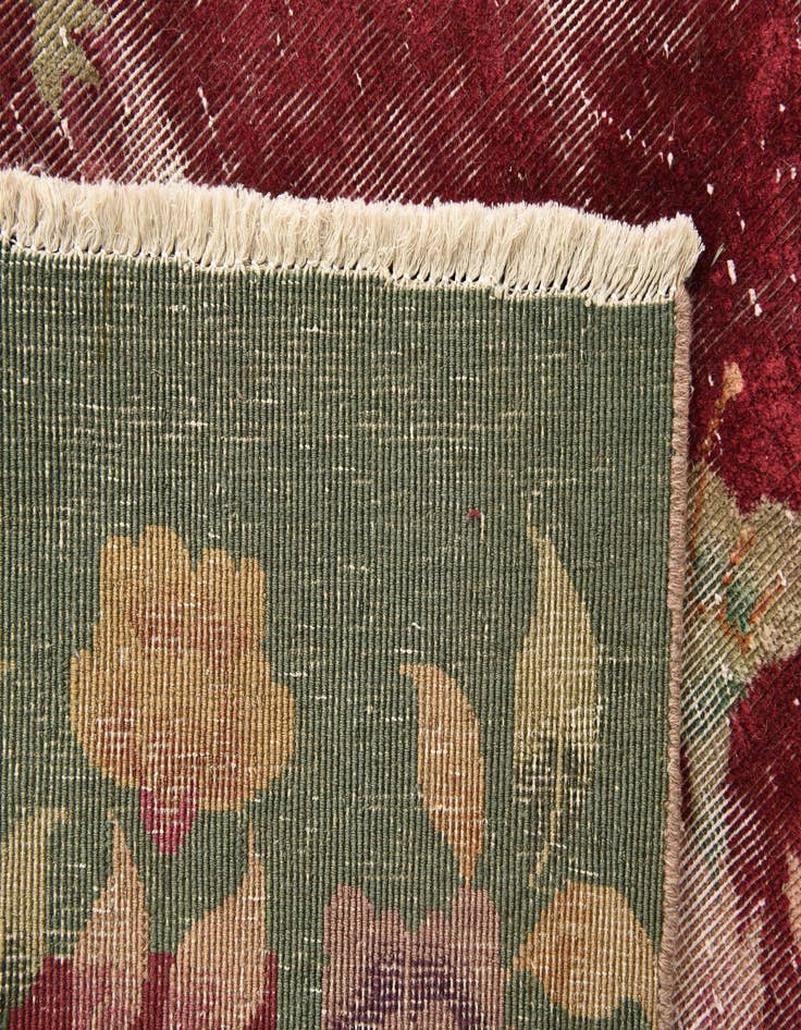 Detail image of 8' 5 x 10' 10  Hand Knotted Ultra Vintage Persian Wool Rug