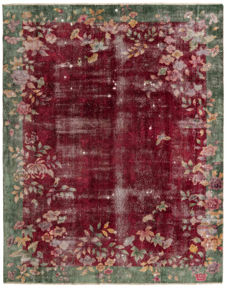 Detail image of 8' 5 x 10' 10 Hand Knotted Ultra Vintage Persian Wool Rug