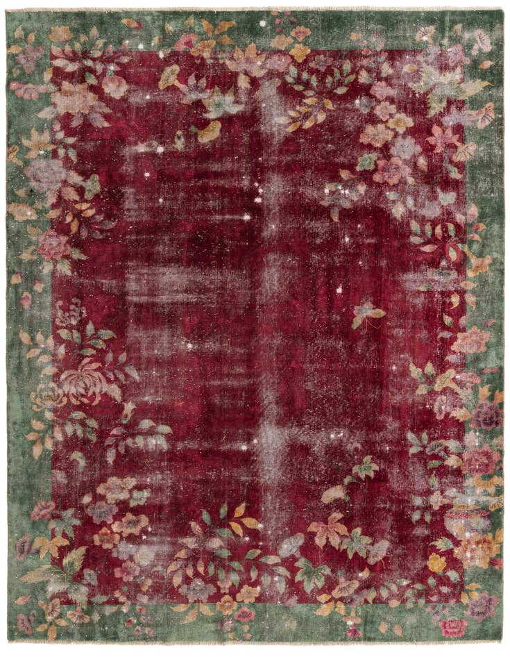 Detail image of 8' 5 x 10' 10 Hand Knotted Ultra Vintage Persian Wool Rug