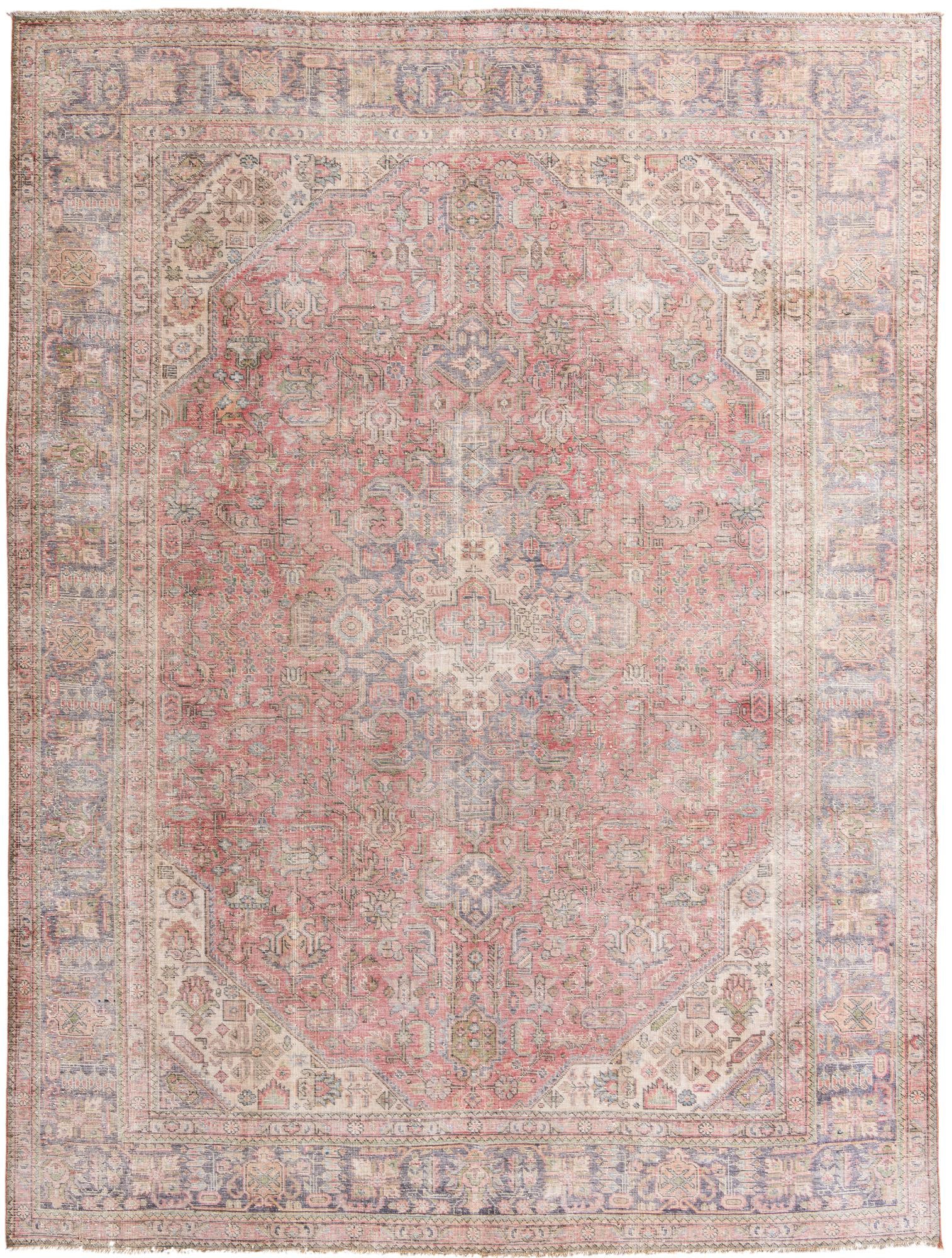 9' 8 x 12' 8 Hand Knotted Ultra Vintage Persian Wool Rug