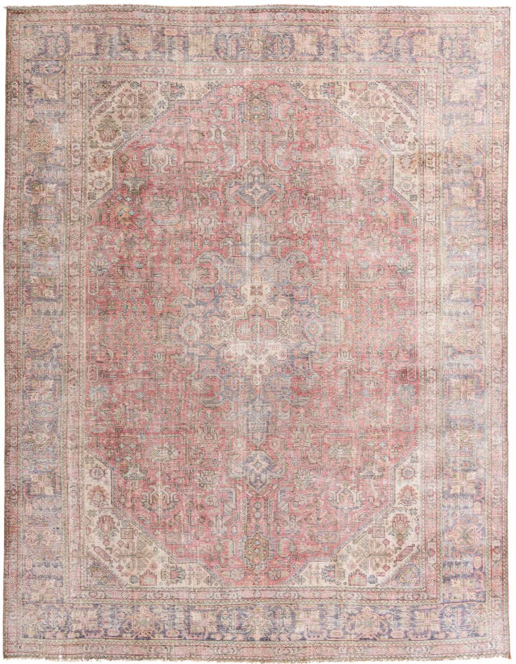 Detail image of 9' 8 x 12' 8 Hand Knotted Ultra Vintage Persian Wool Rug