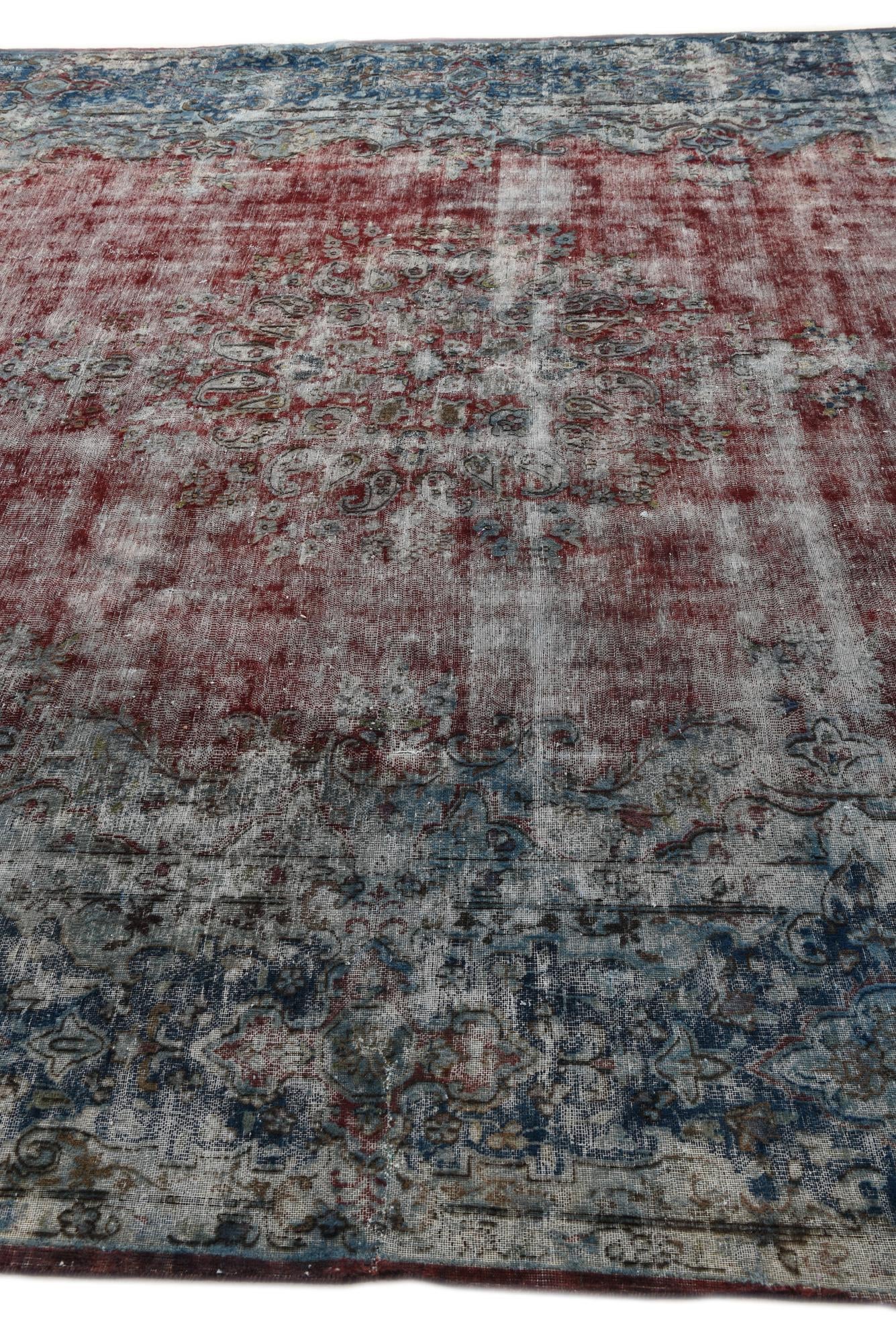 9' 9 x 13' 5 Hand Knotted Ultra Vintage Persian Wool Rug