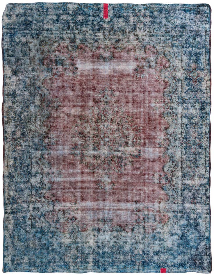 Detail image of 9' 9 x 13' 5 Hand Knotted Ultra Vintage Persian Wool Rug