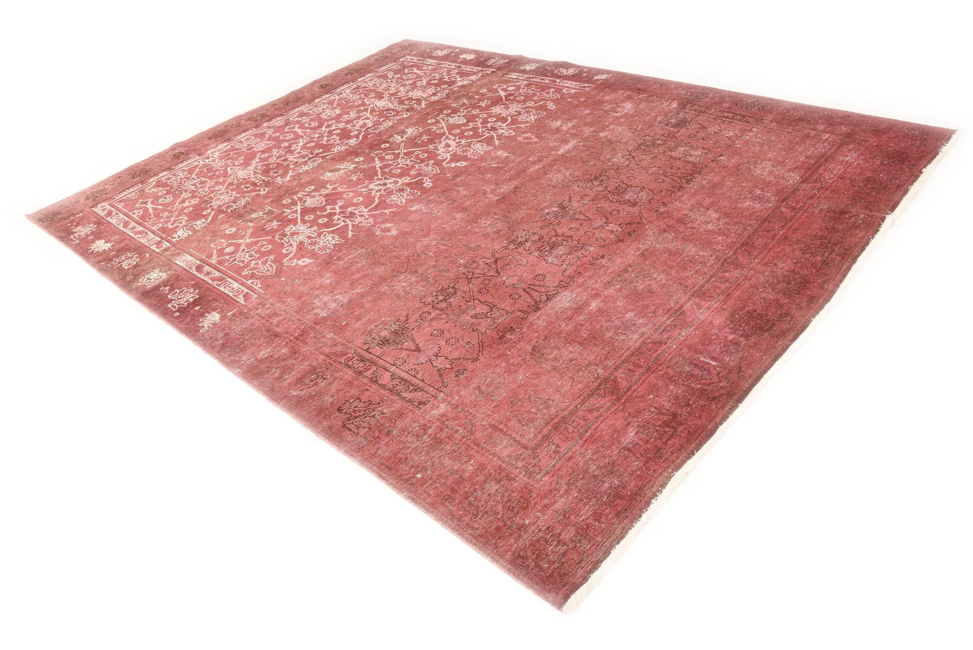 9' 1 x 12' Hand Knotted Ultra Vintage Persian Wool Rug