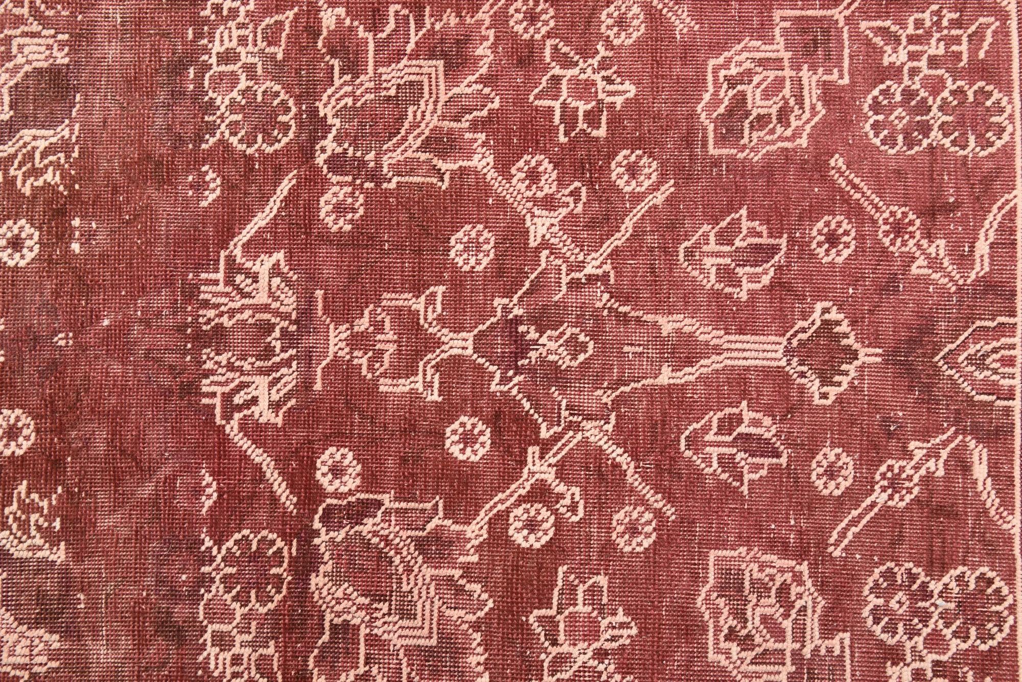 9' 1 x 12' Hand Knotted Ultra Vintage Persian Wool Rug