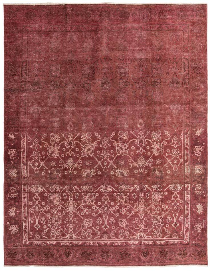 Detail image of 9' 1 x 12' Hand Knotted Ultra Vintage Persian Wool Rug