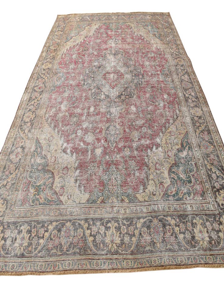 Detail image of 9' 10 x 12' 7  Hand Knotted Ultra Vintage Persian Wool Rug