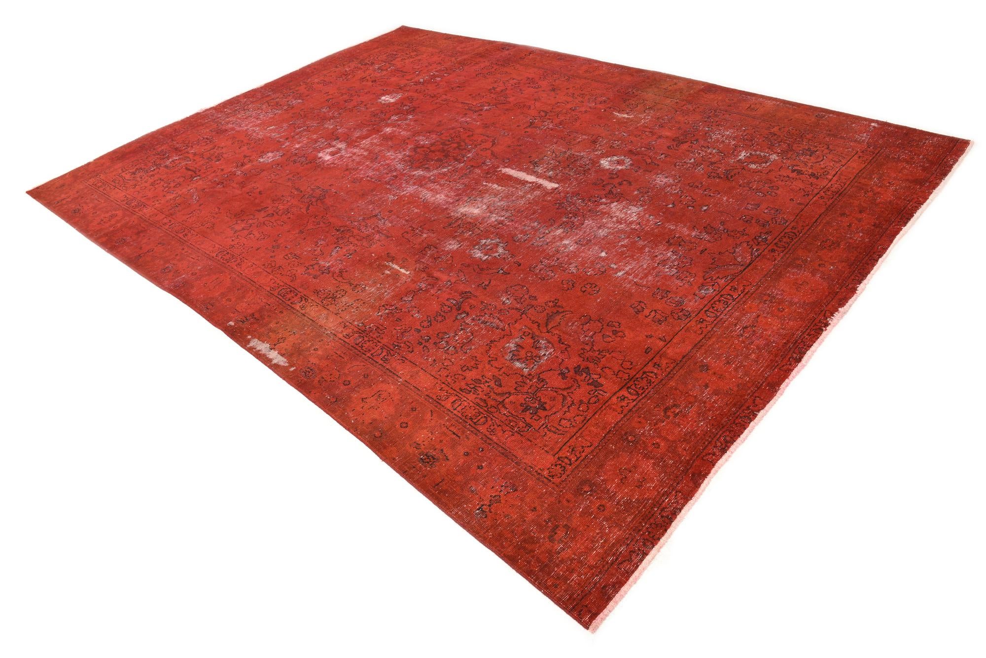 9' 1 x 12' 10 Hand Knotted Ultra Vintage Persian Wool Rug