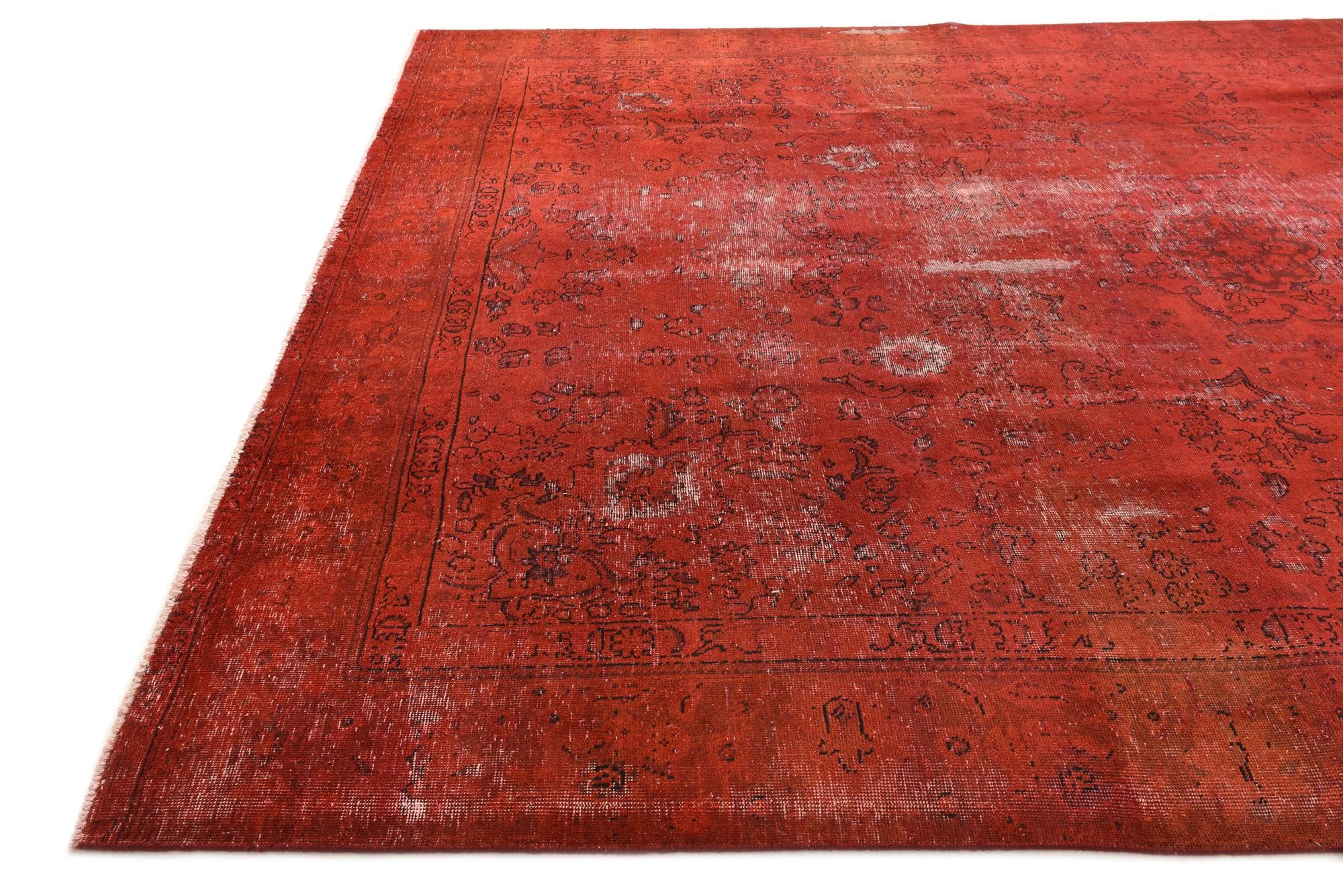 9' 1 x 12' 10 Hand Knotted Ultra Vintage Persian Wool Rug