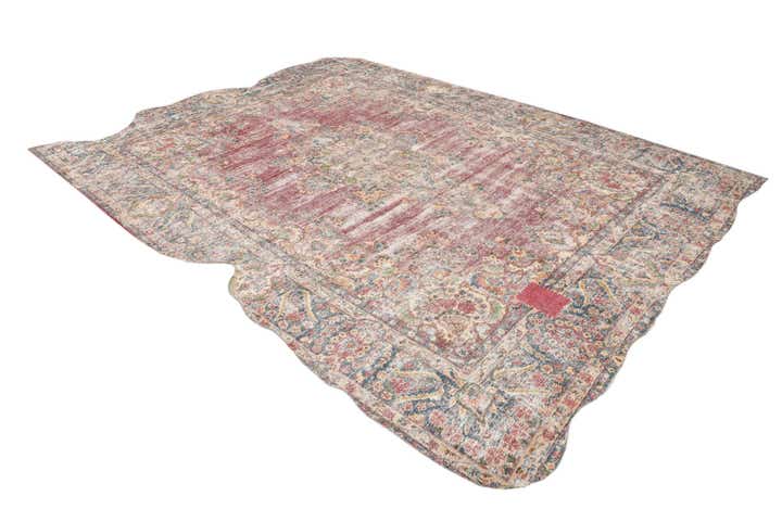 9' 8 x 13' Hand Knotted Ultra Vintage Persian Wool Rug